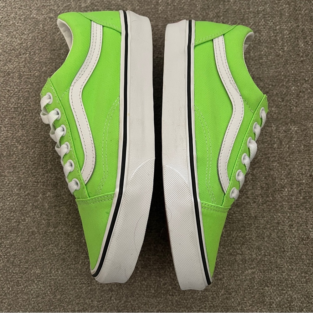 Vans Old Skool Neon Lime Green Sneakers Skate Shoes Festival Streetwear Size 7 - Picture 4 of 11